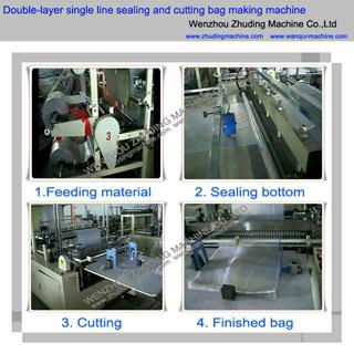 Automatic continuous-rolled point cut bag making machine 4