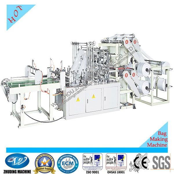 Double layer 8-line bottom sealing bag making machine