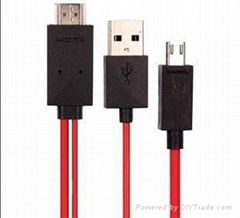 MHL Micro USB TO HDMI Adapter Cable