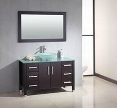 solid wood bathroom cabinet