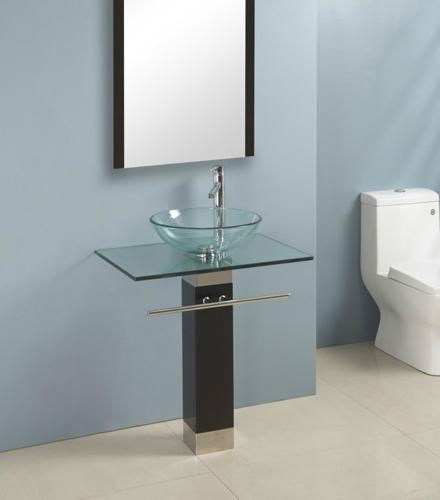 bathroom glass vanity