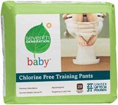 Seventh Generation Chlorine Free Training Pants, 2T 3T