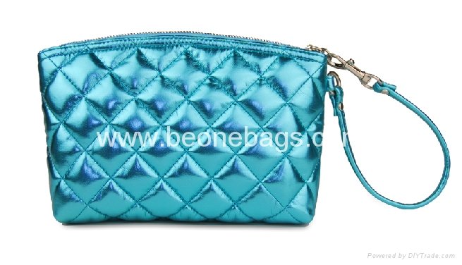 Fashion design satin different color cosmetic bag for women