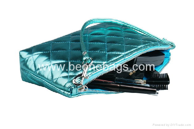 Fashion design satin different color cosmetic bag for women 2