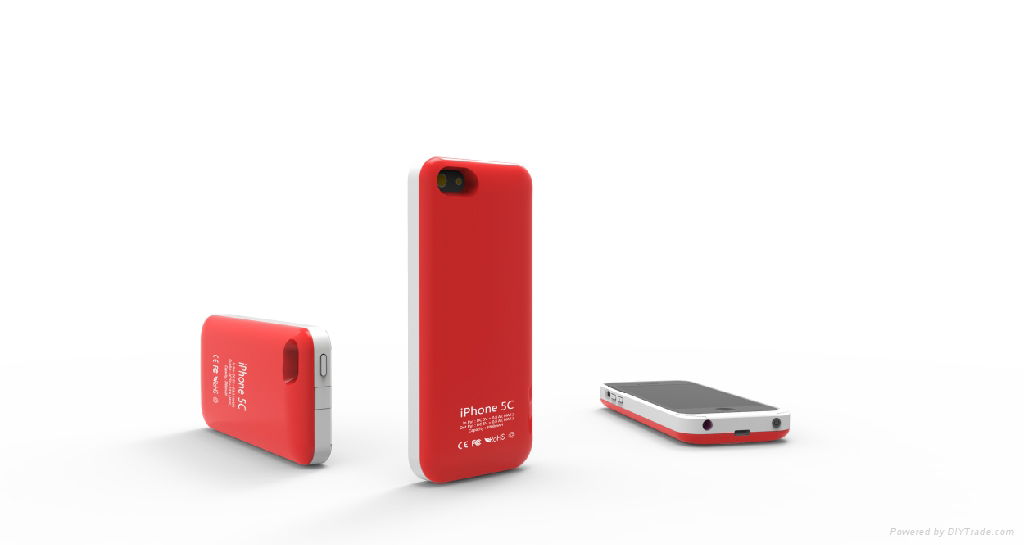 Newest design 2800mah battery case for iphone 5c