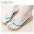 2013 latest fashion simple diamond comfort flat lady outdoor slipper