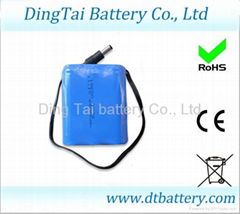rechargeable lithium ion 18650 11.1V 4400mah battery pack