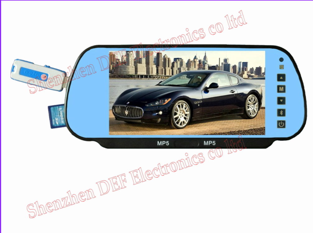 rearview mirror monitor with Bluetooth  USB/SD SLOT 7"LCD New panel