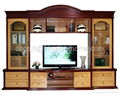 100% Solid Bamboo TV Stand Cabinet with