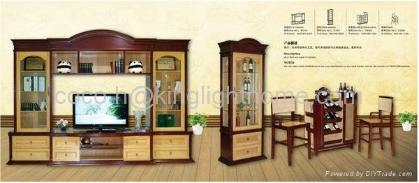 100% Solid Bamboo TV Stand Cabinet with drawer 3