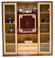 100% Solid Bamboo Book Display Cabinet