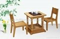 Bamboo Tea Table Chair Cherry 1