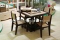 Traditional Square Bamboo Tea Table Chair 5