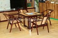 Bamboo Square Tea Table Setting for four   1