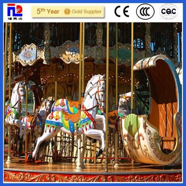 romantic amusement park Carousel horse rides