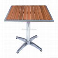 Garden aluminum frame solid wood dining