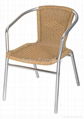 Outdoor aluminum frame rattan restaurant chairs 