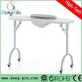 wood top folding nail table for beauty