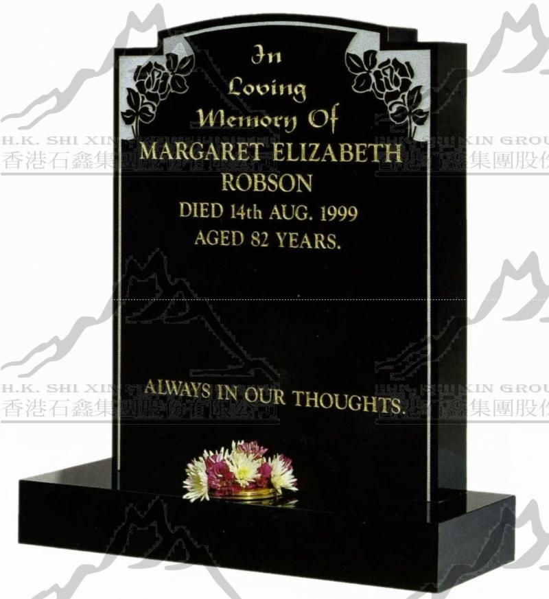 shanxi  black  granite  tombstone