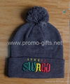 Knitted Hat with Logo Embroidery