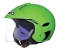 Green dot motorcycle half face helmets