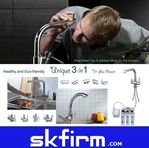 Hot And Cold Water And RO filter Chrome water tap