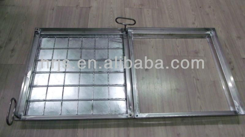 stainless steel galvanized iron hinged square manhole cover