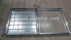 stainless steel galvanized iron hinged square manhole cover