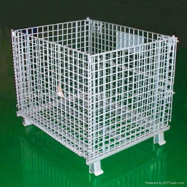 stackability and folding wire mesh cage