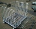 Stackable folding wire cages with high