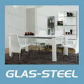 Two Side Extention Glass Dining Table 1