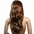 New Lady’s Fashion Dark Brown Long Wavy Curly Full Wigs 2