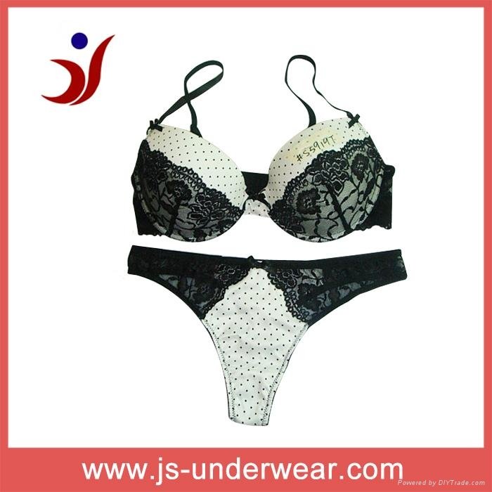 2013 Hot Sexy Bra and Panty set with Black Lace 5