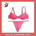 Girls lovely bra and panty set with pink lace design 2