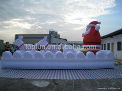 inflatable christmas santa playground
