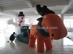 inflatable christmas reindeer with