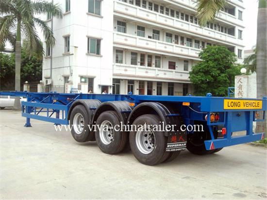 Skeleton semi trailer 3 axle