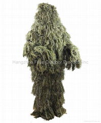 Durable Forest Mesh Lining Camo Ghillie Suit for Hunting