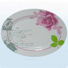 oval melamine plate