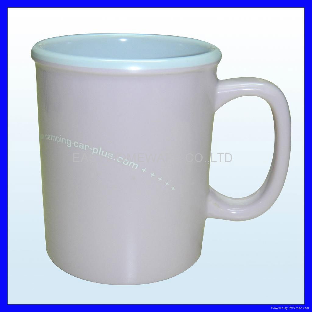 two tone color /two layer melamine mug 2