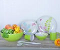 two tone color melamine dinnerware