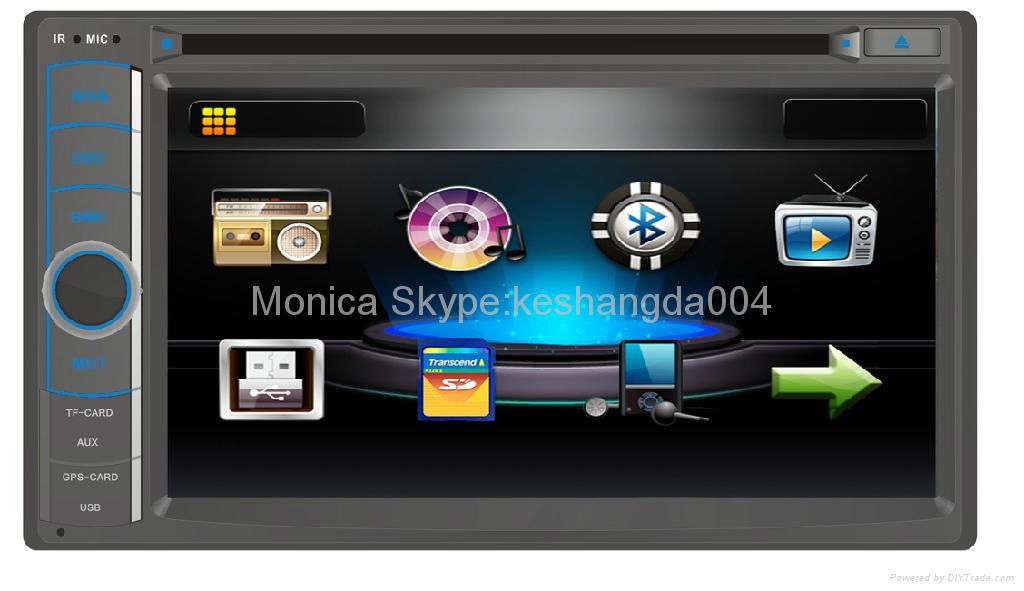 6.2 inch 2 din car dvd player with digital touch screen 5