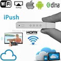 New product wifi display receiver iPush dongle for iOS and Android smartphone