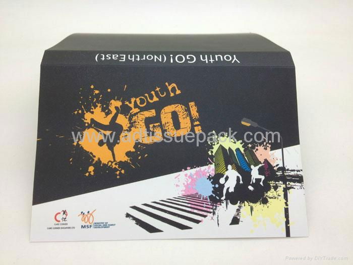 Cardboard tisue pack-3panel for printing 4