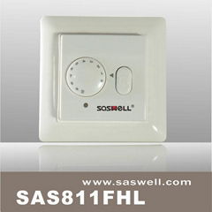 floor heating thermostat with two pole isolate switch
