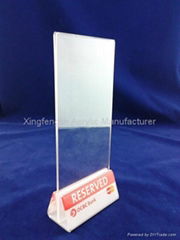 acrylic restaurant tabletop menu holder