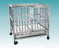 stainless steel folded pet cage dog cage L63.6*W48.6*H57cm 