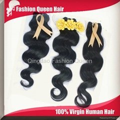 Cheap price high quality black body wave virgin hair indian hair
