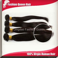 Fashionable and beautiful black straight brazilian virgin hair weaving