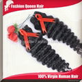 Discount price AAAA grade deep wave remy virgin brazilian hair weft